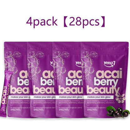 【Buy 3 Get 1】Weekit7 - Acai Berry Cleanse Organic Acai Berry Powder,Superfood Acai Berries Purple Powder Edible Dietary Supplement Fitness. Non-Gmo No Preservatives Beverage Mixed Healthcare Vitamin