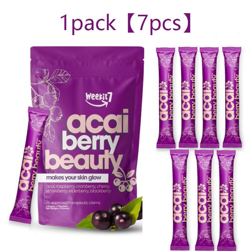 【Buy 3 Get 1】Weekit7 - Acai Berry Cleanse Organic Acai Berry Powder,Superfood Acai Berries Purple Powder Edible Dietary Supplement Fitness. Non-Gmo No Preservatives Beverage Mixed Healthcare Vitamin