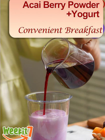 【Buy 3 Get 1】Weekit7 - Acai Berry Cleanse Organic Acai Berry Powder,Superfood Acai Berries Purple Powder Edible Dietary Supplement Fitness. Non-Gmo No Preservatives Beverage Mixed Healthcare Vitamin